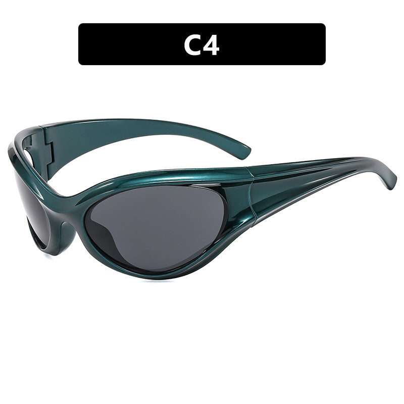 Dame sporty solbrille med aerodynamisk design Luvikno