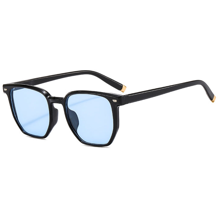 Dame moteriktig transparent solbrille i elegant hexagon-design Luvikno