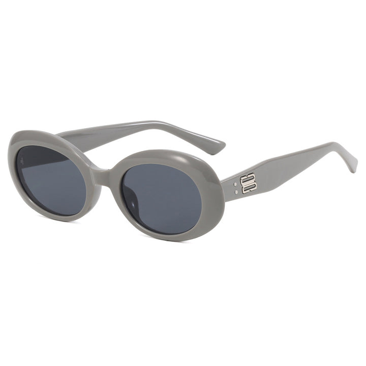Dame retro-inspirert solbrille med bred ramme Luvikno