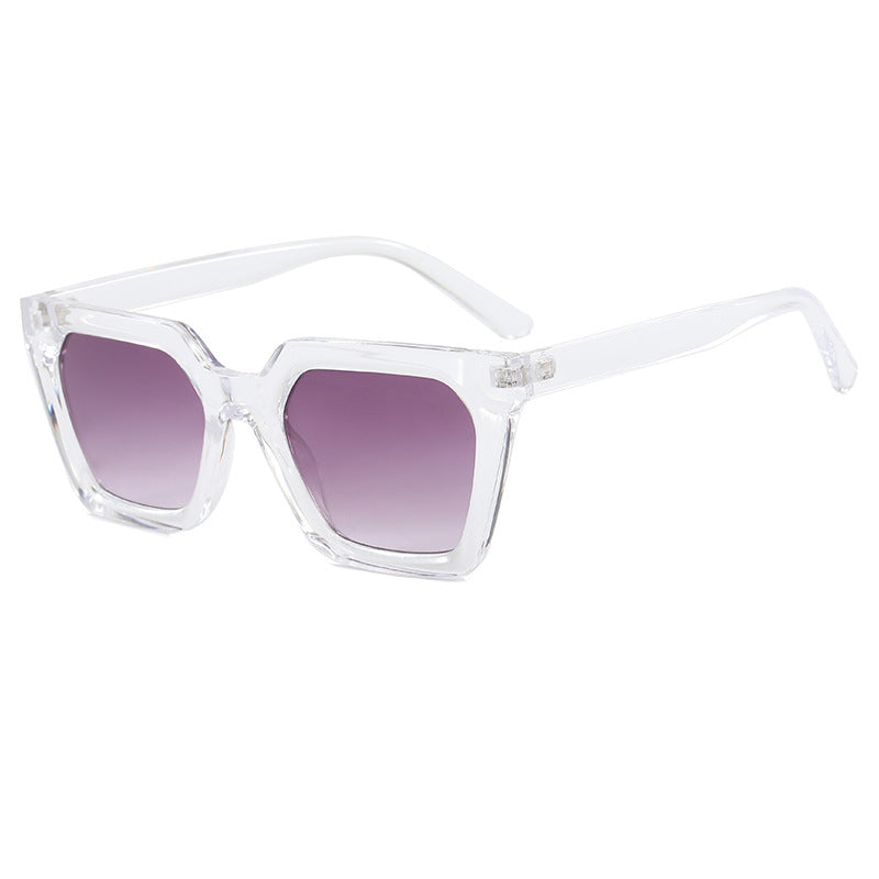 Dame moderne designer-solbrille med transparent ramme Luvikno