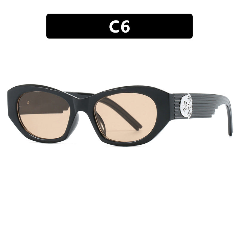 Dame moter Cat-Eye solbrille med markant design og luksuriøse detaljer Luvikno