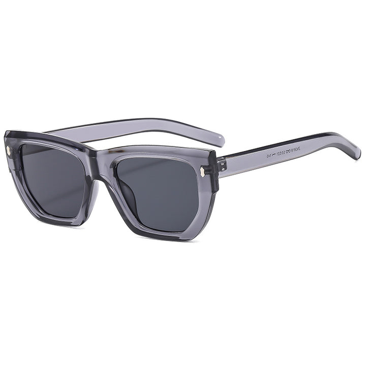 Dame Designer-solbrille med moderne geometrisk ramme og UV-beskyttelse Luvikno