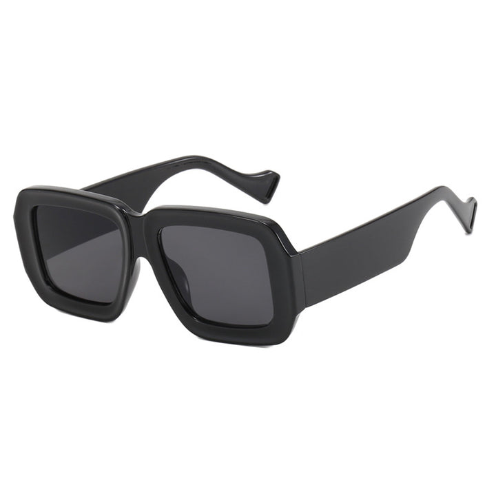 Dame moterik solbrille med kvadratisk design og stilig mønster Luvikno