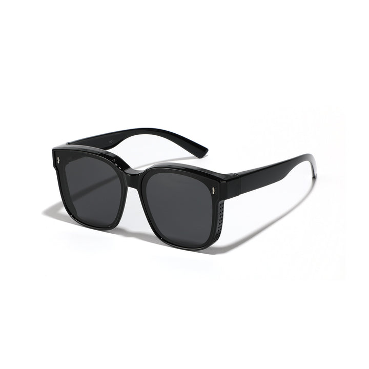 Damer firkantet solbrille med moderne, høyglanset ramme og UV-beskyttelse Luvikno