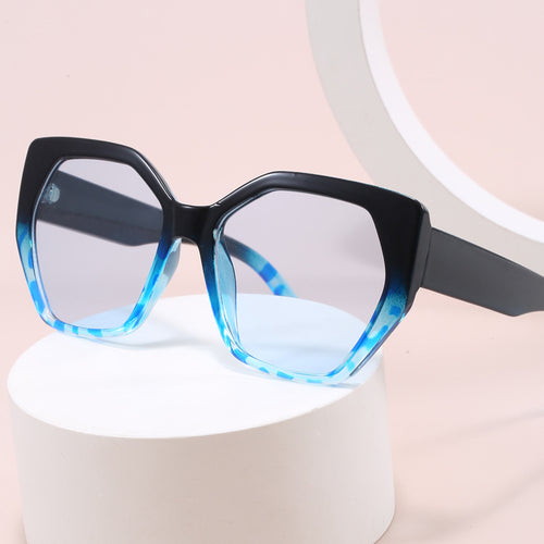 Dame oversized geometrisk solbrille Luvikno