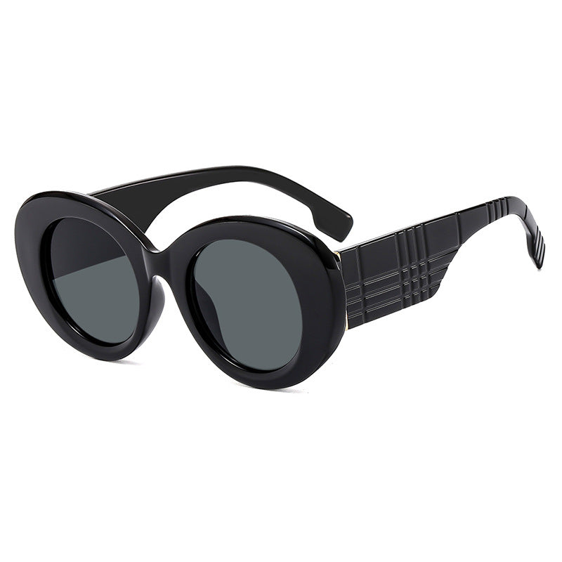 Dame ekstravagant solbrille med kreativ ramdesign og beskyttende UV-filter Luvikno