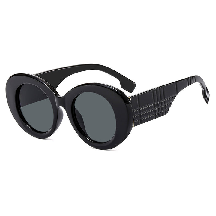 Dame ekstravagant solbrille med kreativ ramdesign og beskyttende UV-filter Luvikno
