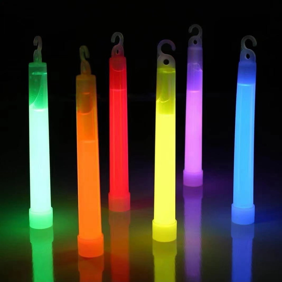 Luvikno | Cyalume Militærklasse Grønn Glow Sticks - Premium Lyssterk 6” Chemlight Nød Glow Sticks Med 12 Timer Varighet (Storkjøp Av 10 Chem Lights)