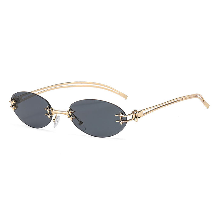 Dame elegant metallbrille med filigran design Luvikno
