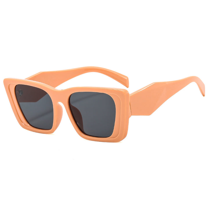 Dame oversized designer-solbrille med futuristisk ramme Luvikno