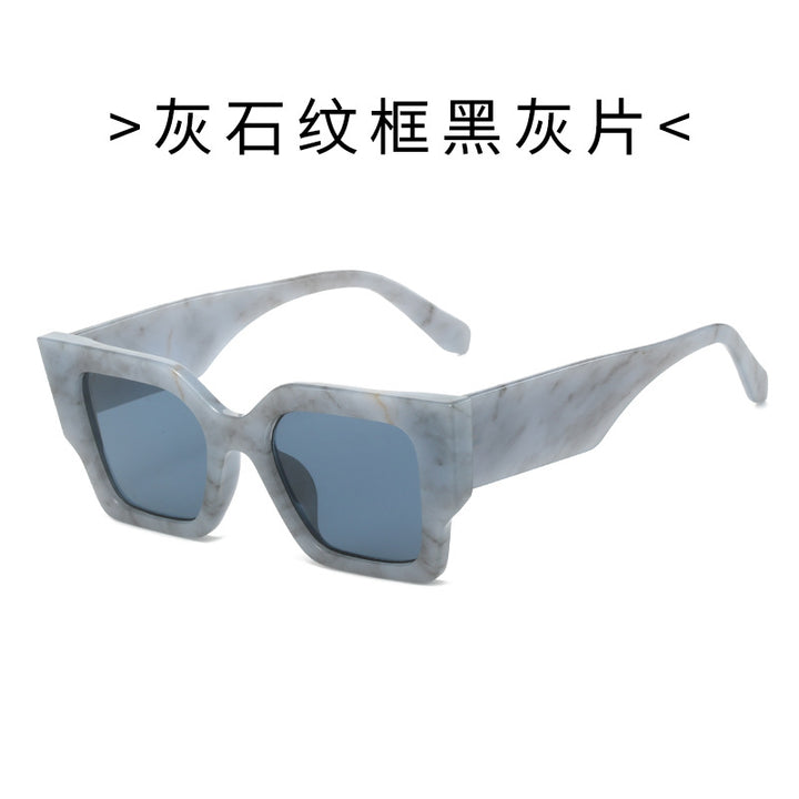 Dame Modisquadrat solbrille med bred ramme og UV-beskyttelse Luvikno