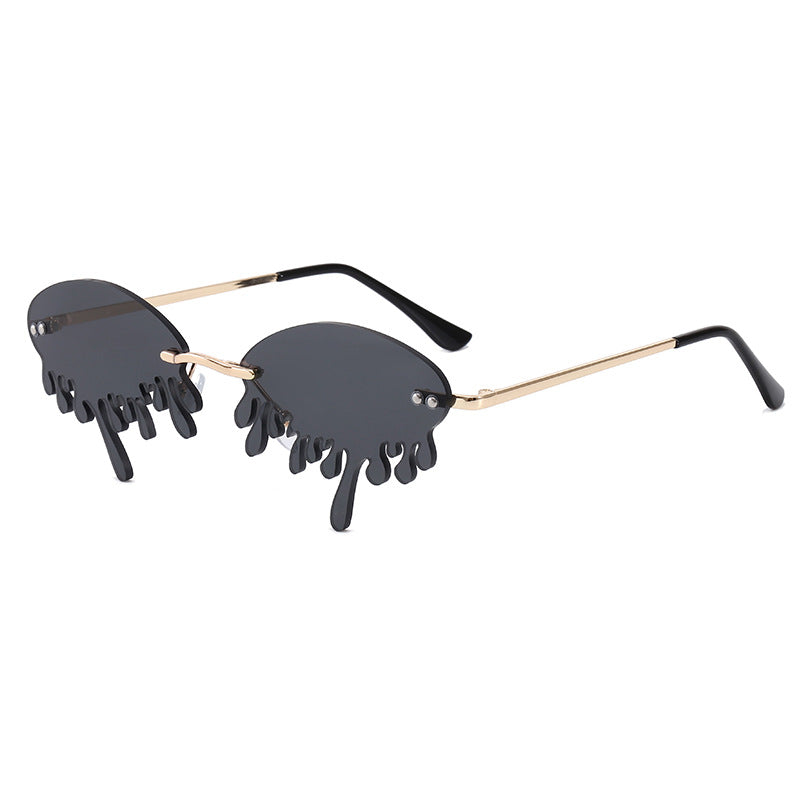 Dame solbrille med kreativ dråpe-design Luvikno