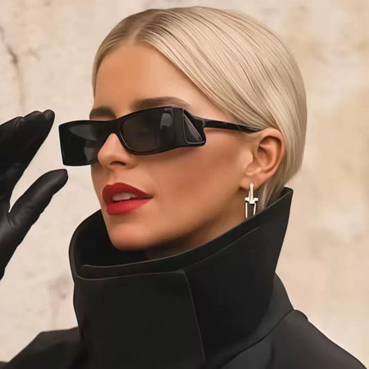 Damer ekstravagante solbrille i geometrisk design Luvikno
