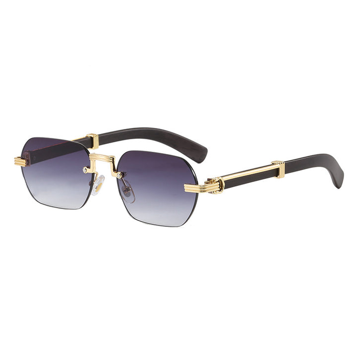 Damer Geometrisk Designer-solbrille med luksuriøs metallramme Luvikno