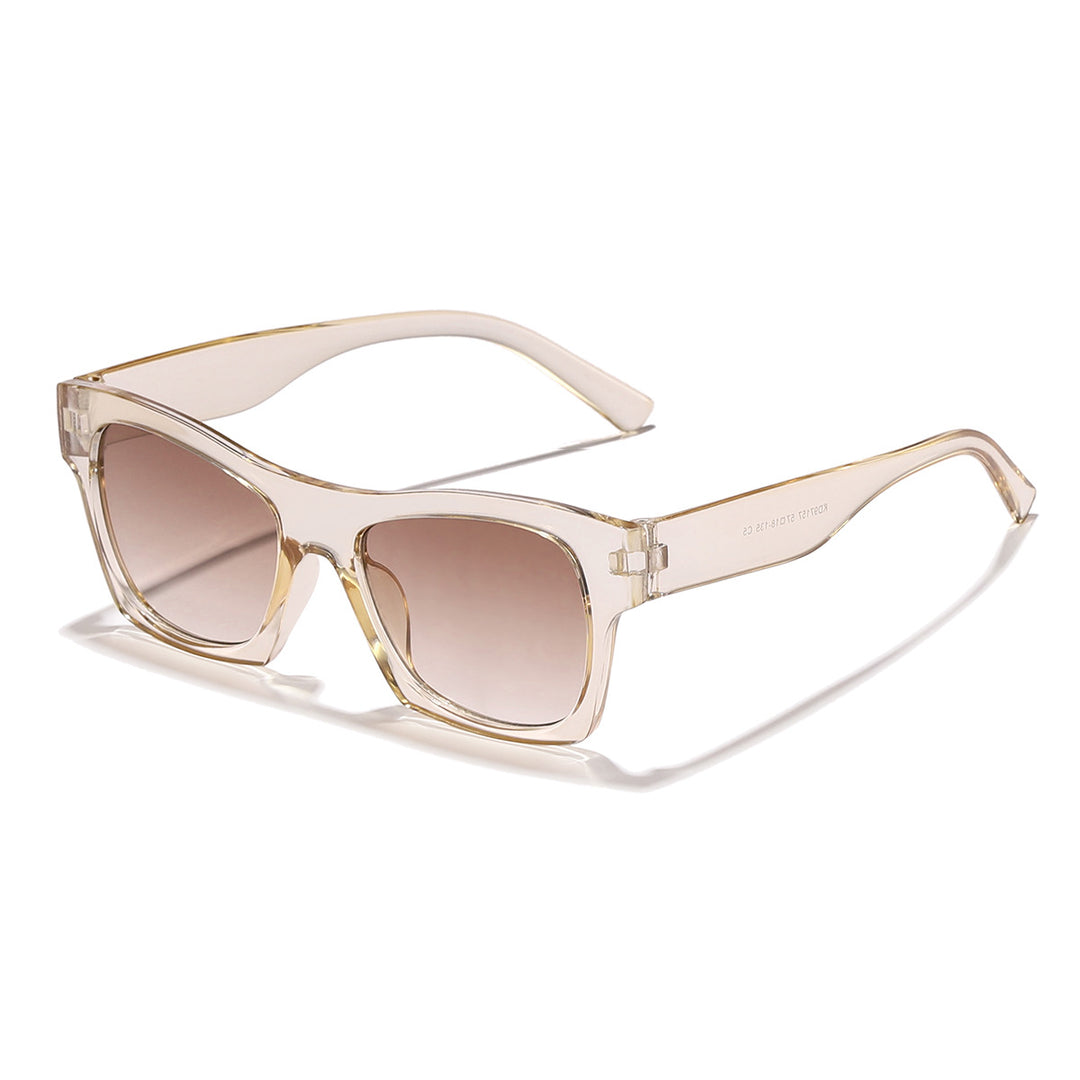 Damer moteriktig solbrille i elegant rektangulært design Luvikno