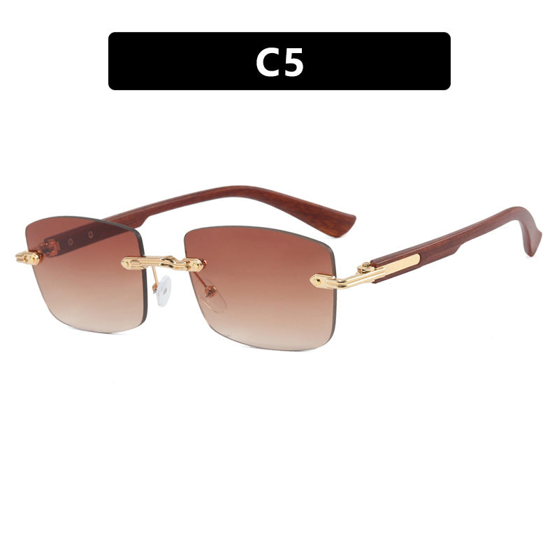 Dame kvadratisk solbrille med trefram og gradientlinser Luvikno