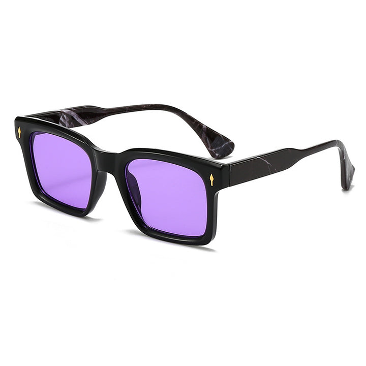 Dame Rektangulær Solbrille i elegant Skilpaddedesign Luvikno