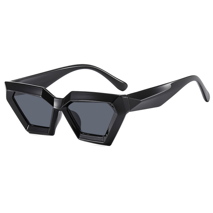 Damer iøynefallende solbriller i unikt hexagon-design Luvikno