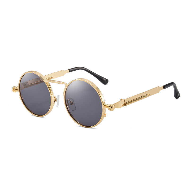 Dame elegant rund metallbrille Luvikno