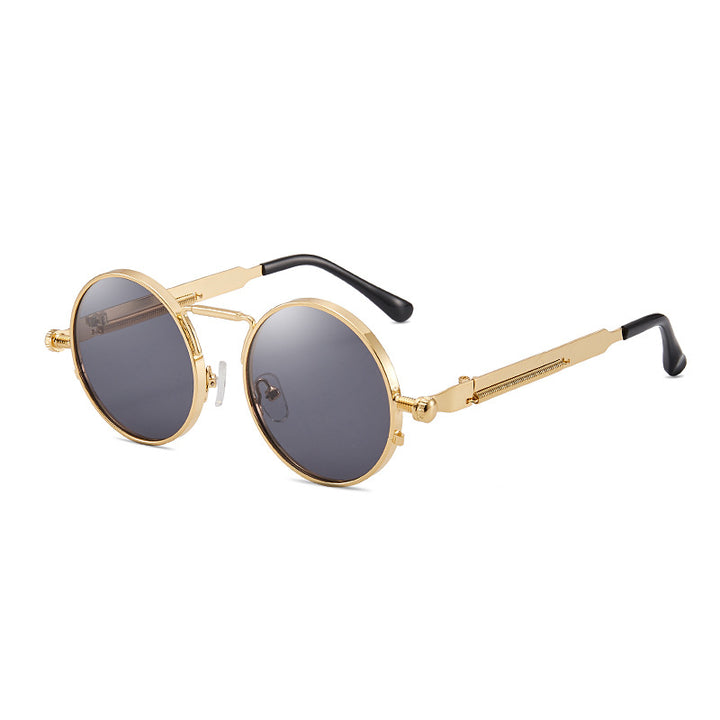 Dame elegant rund metallbrille Luvikno
