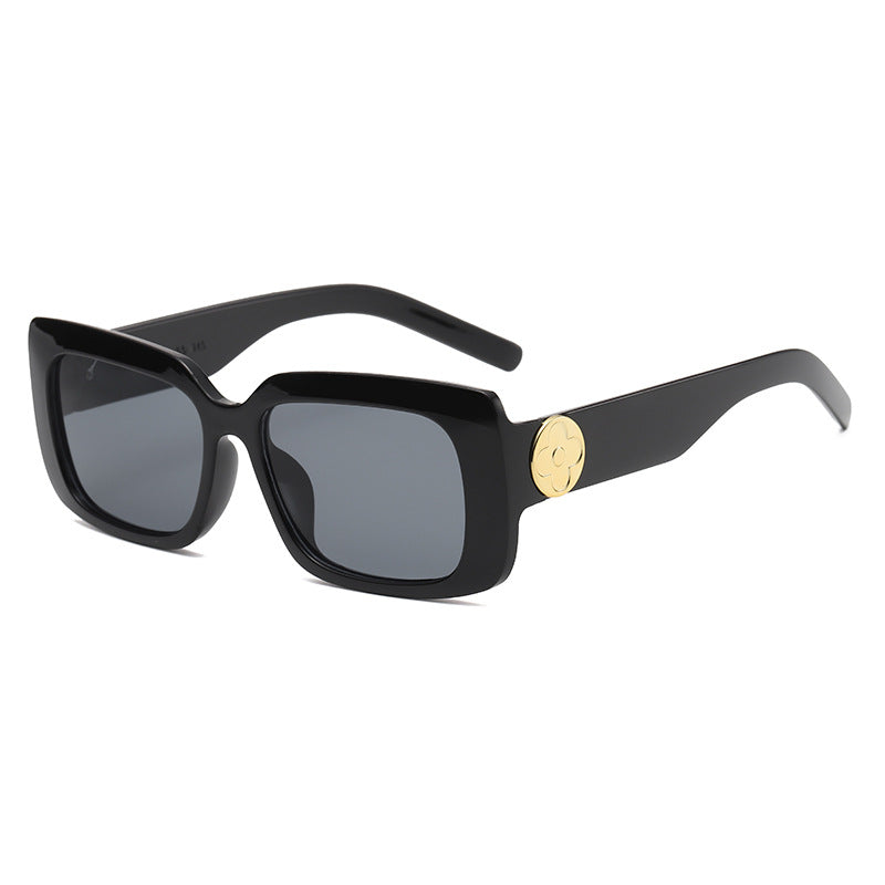 Dame Oversized solbriller med luksuriøs gjennomsiktig ramme Luvikno