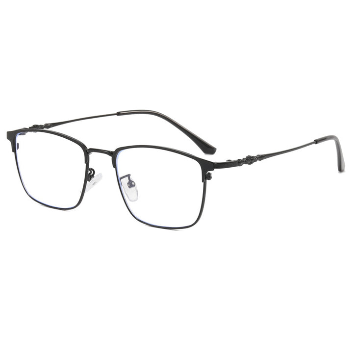 Dame moteriktig kvadratisk brille med elegant metallramme Luvikno