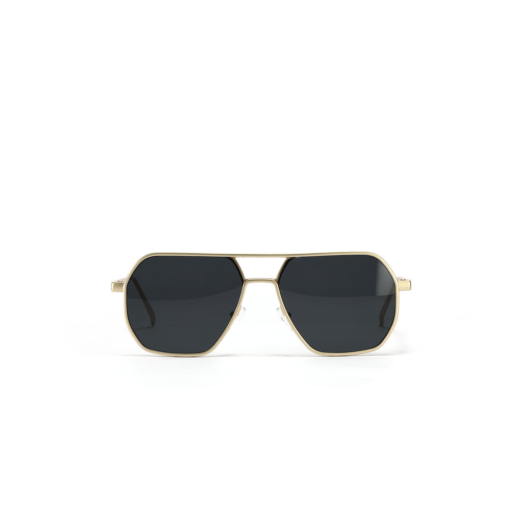 Dame moteriktig solbrille med elegant polygonal ramme Luvikno