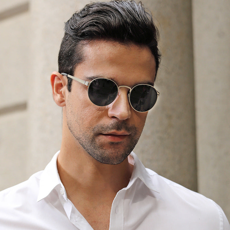 Dame elegant rund solbrille med UV-beskyttelse Luvikno