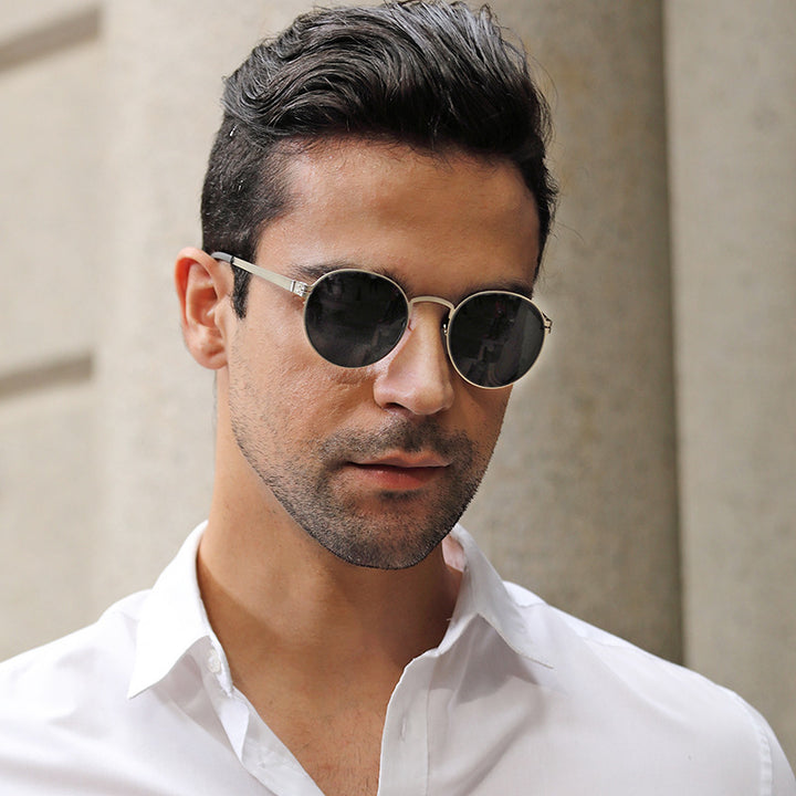 Dame elegant rund solbrille med UV-beskyttelse Luvikno