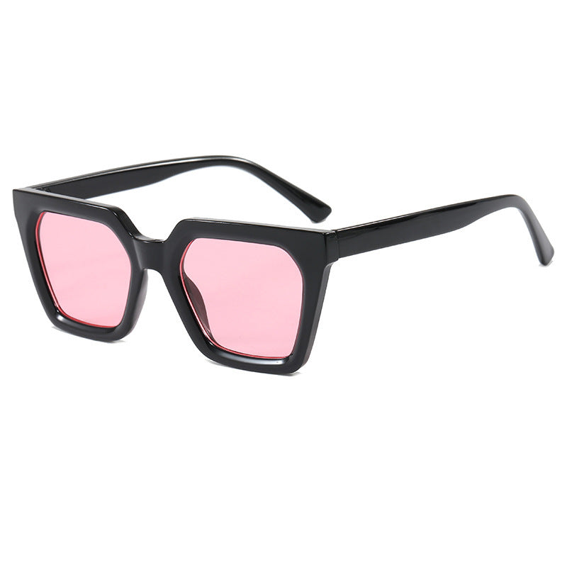 Dame geometrisk solbrille i luksuriøs acetatramme Luvikno