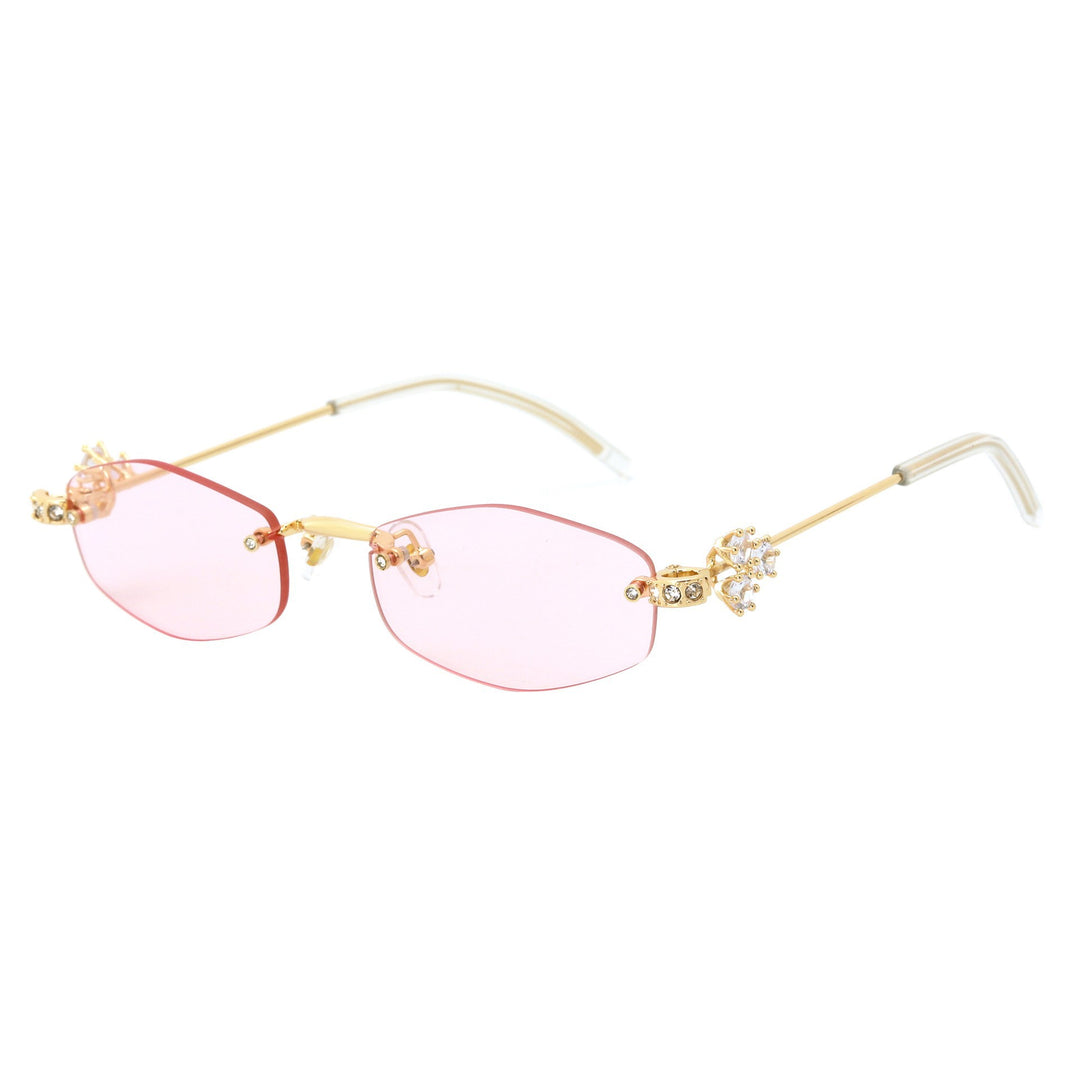 Dame Designer-solbrille med luksuriøse dekorasjoner Luvikno