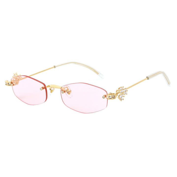 Dame Designer-solbrille med luksuriøse dekorasjoner Luvikno