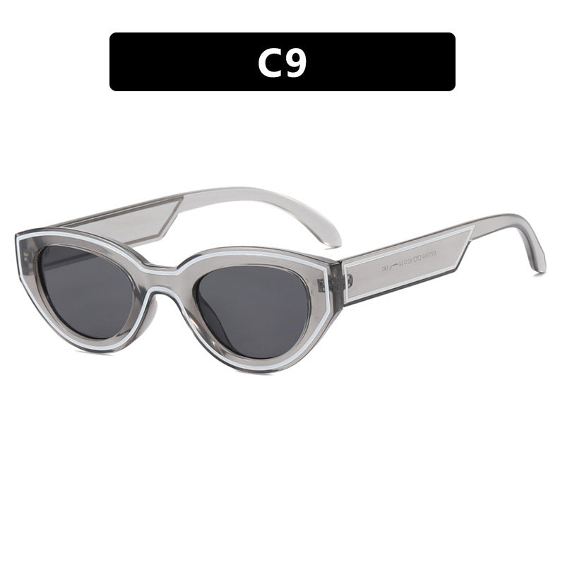 Dame Cat-Eye solbriller med innovativ ramme Luvikno