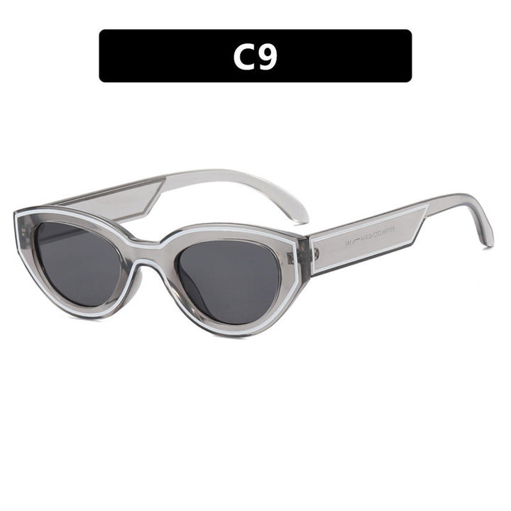 Dame Cat-Eye solbriller med innovativ ramme Luvikno