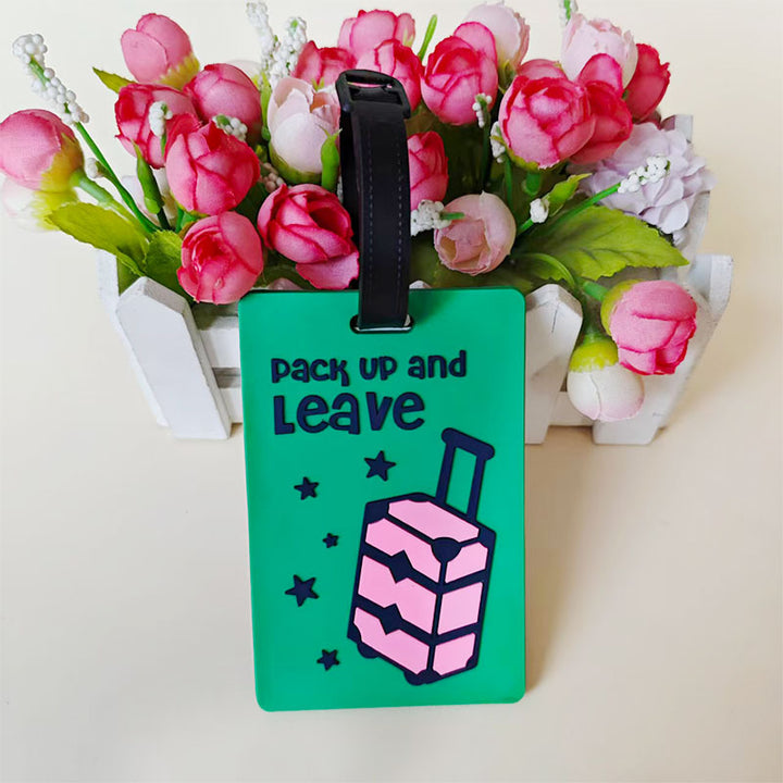 Unisex bagasjelapp i kreativ regnbue-design Luvikno