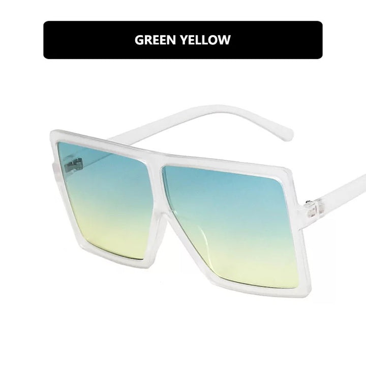 Damer moderne oversized solbrille med transparent ramme og stilige linser Luvikno