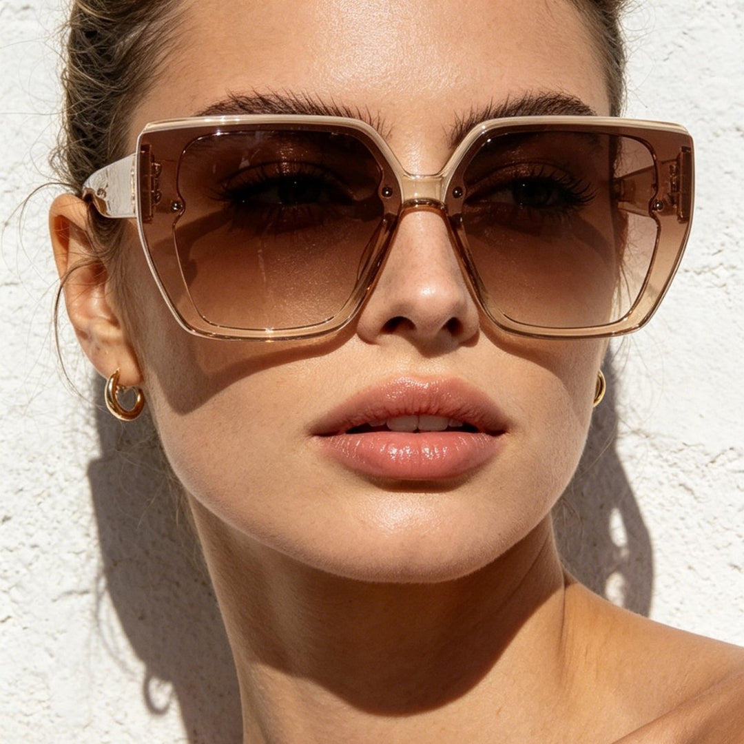 Dame oversized solbriller med elegant design Luvikno