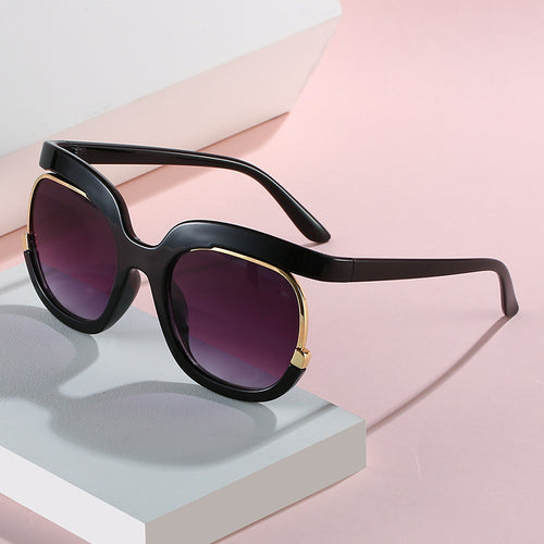 Dame Overdimensjonert Solbrille med elegant Skildpadde-design Luvikno