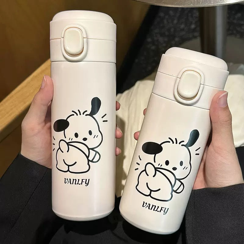 Damen Isolierflasche mit sicherem Druckverschluss und süßem Tierdesign Luvikno