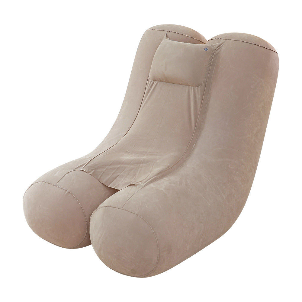 Kvinne Ergonomisk Oppblåsbar Relax Lounger med Hodepute Luvikno