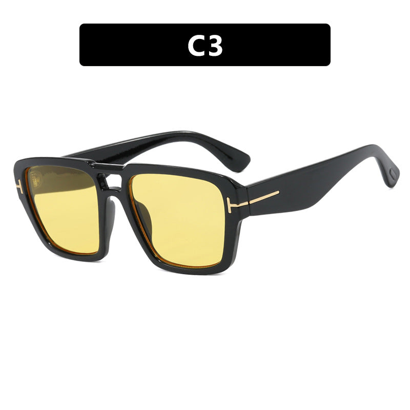 Damer moteriktig kvadratisk solbrille Luvikno