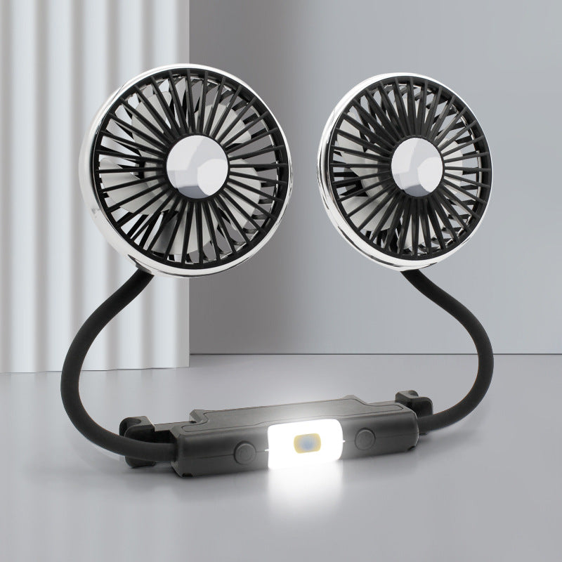 Bærbar Dual-Head Bil Ventilasjonsvifte Luvikno