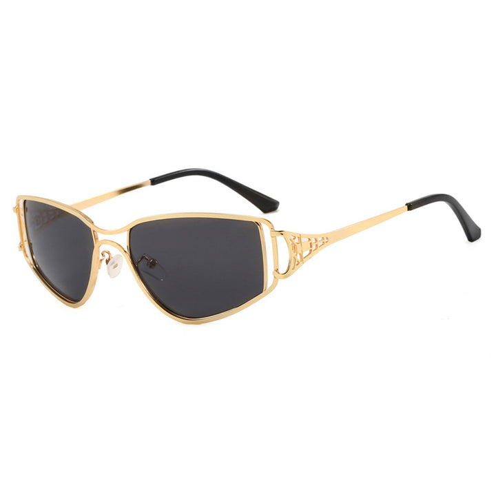 Dame eksklusive Cat-Eye solbriller med elegante dekorasjoner Luvikno