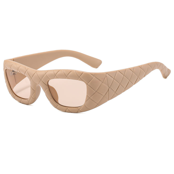 Dame ekstravagant solbrille med strukturert ramme Luvikno