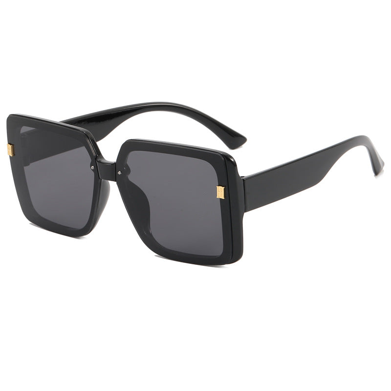 Damer trendy oversized firkantet solbrille Luvikno