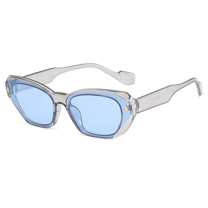 Dame geometrisk designer solbrille med markant ramme Luvikno