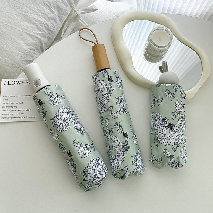 Dame Faltbar paraply med innovativt blomsterdesign Luvikno