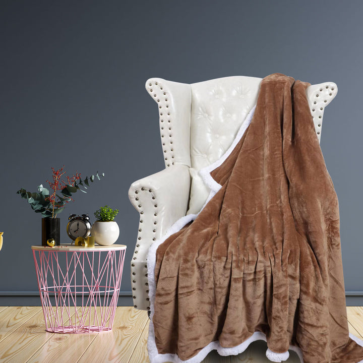 Dame plysj teppe med dobbel fleece Luvikno