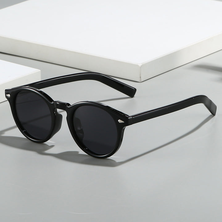 Dame trendy solbriller med transparent ramme og gule glass Luvikno
