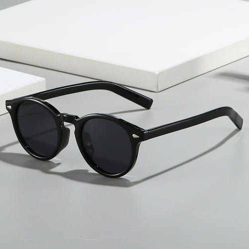 Dame trendy solbriller med transparent ramme og gule glass Luvikno